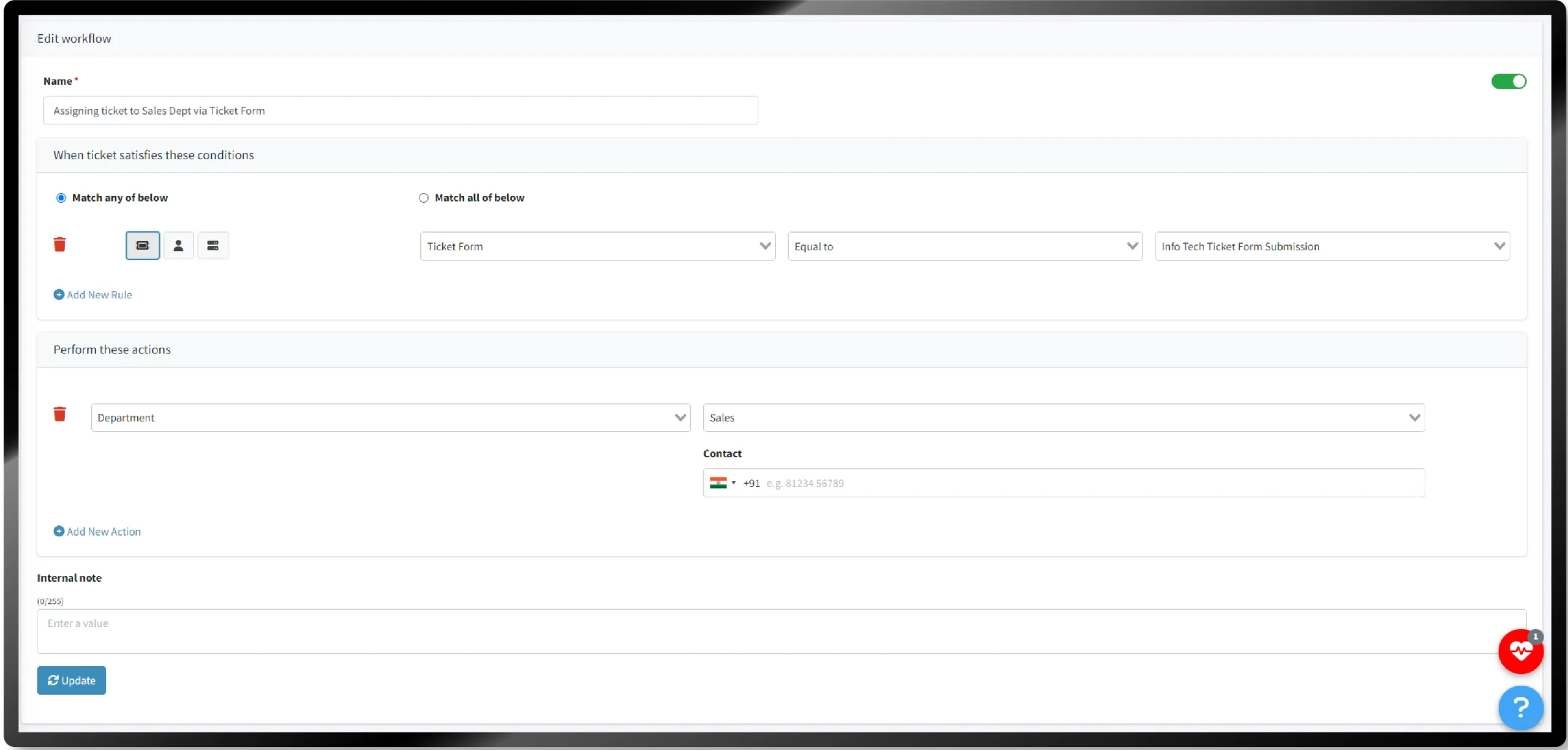 Workflow - faveo Helpdesk